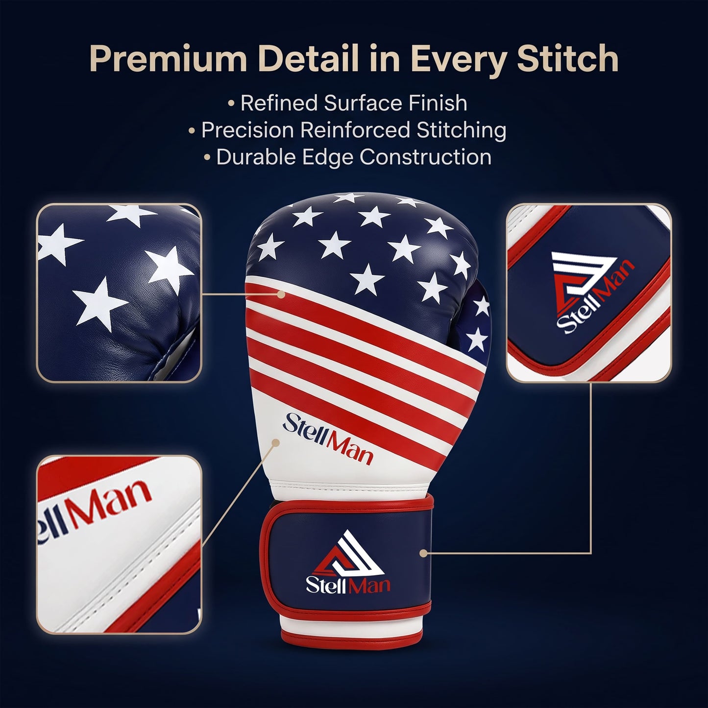 Stellman Gladiator 2.0 Grappling Gloves-US Flag