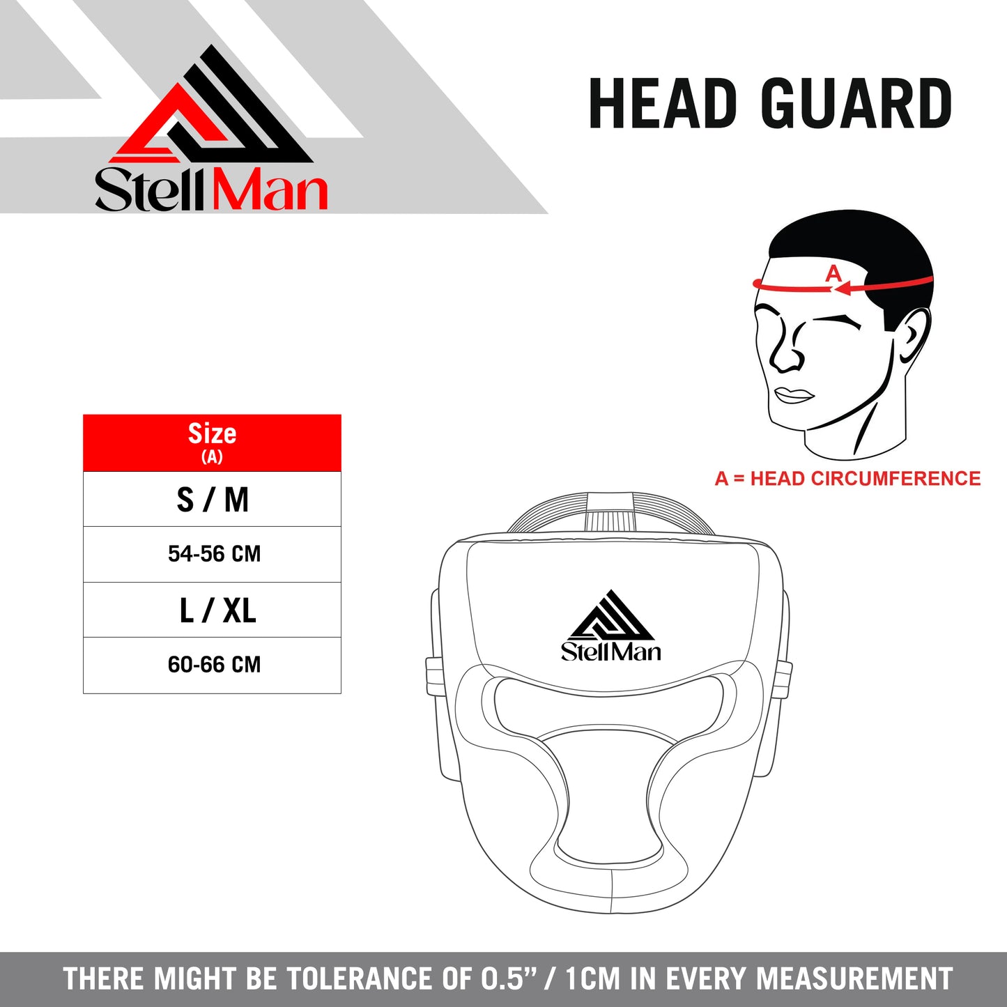 Stellman Phantom Strike Karate Headgear Black– Lightweight Sparring Helmet