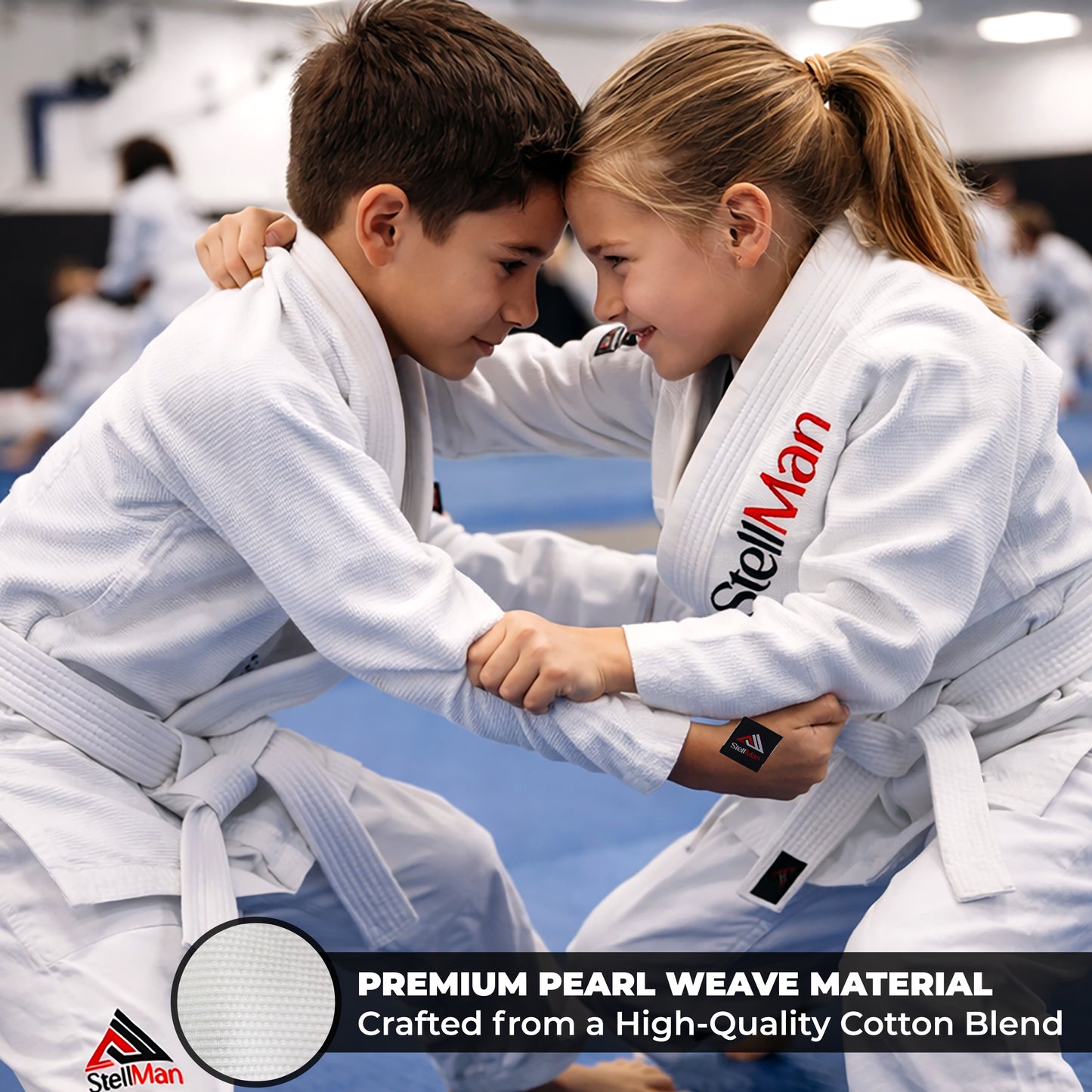 StellMan LittleWarrior Kids Brazilian Jiu-Jitsu BJJ Gi – White