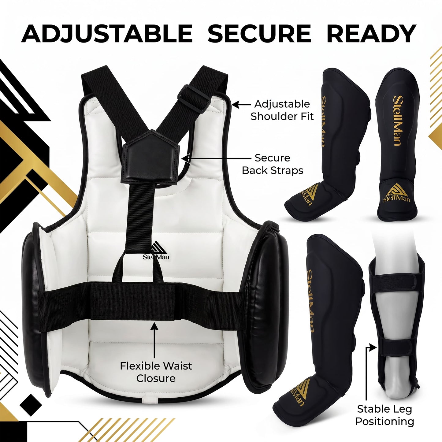StellMan Combat Protection Set – Chest Guard & IronCore Shin Guards