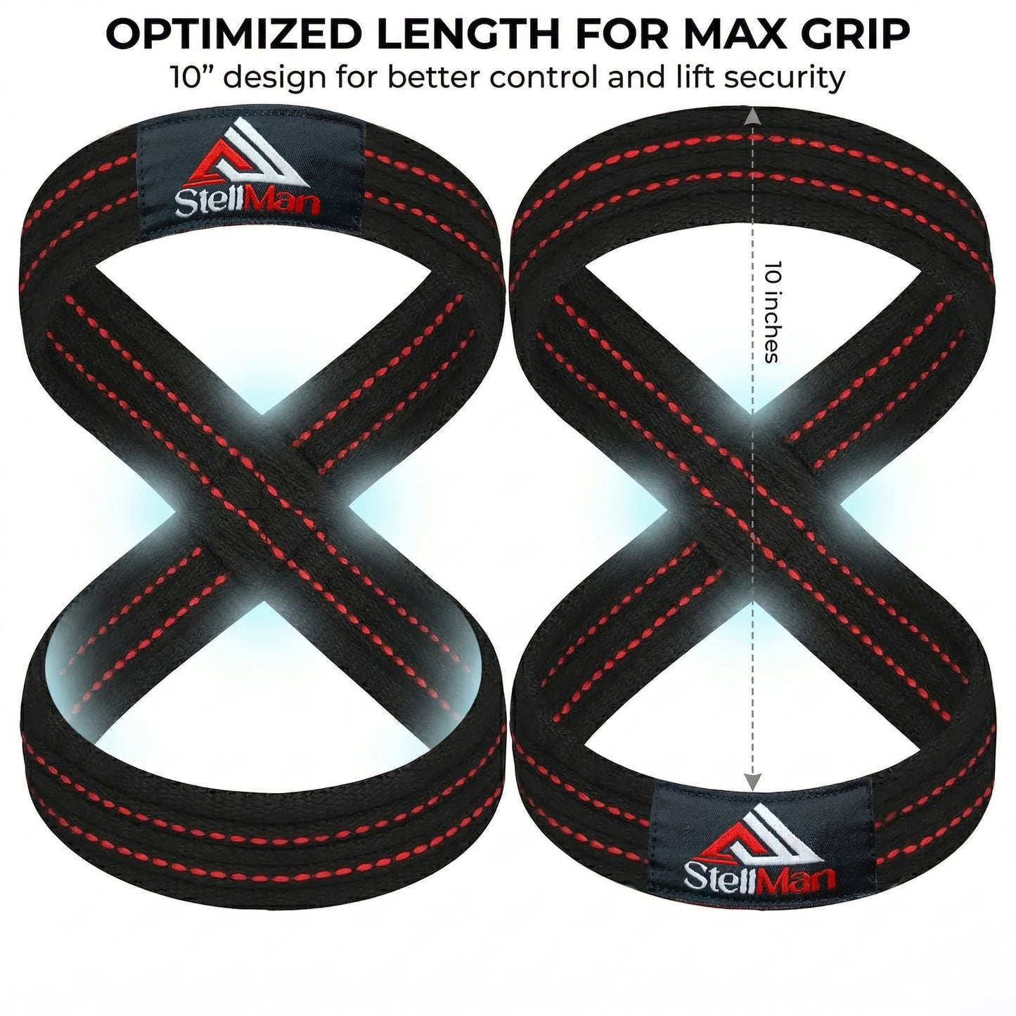 Heavy-Duty Figure 8 Lifting Straps – Deadlift & Weightlifting Grip Support