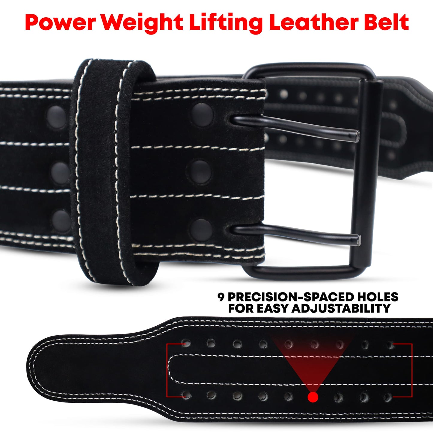 Leather Weight Lifting Belt for Men & Women – Gym, Squats & Deadlifts