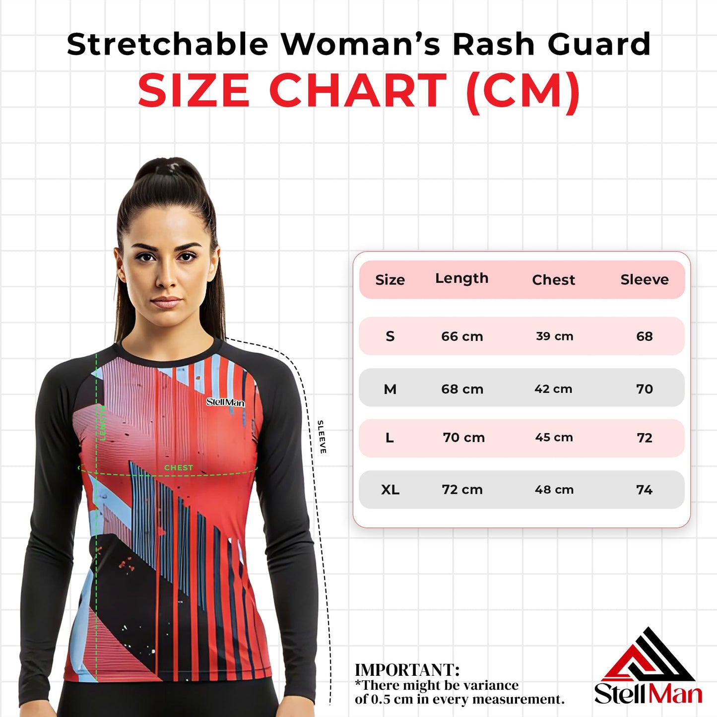 StellMan Vibe Women's Sublimated Rash Guard – Active