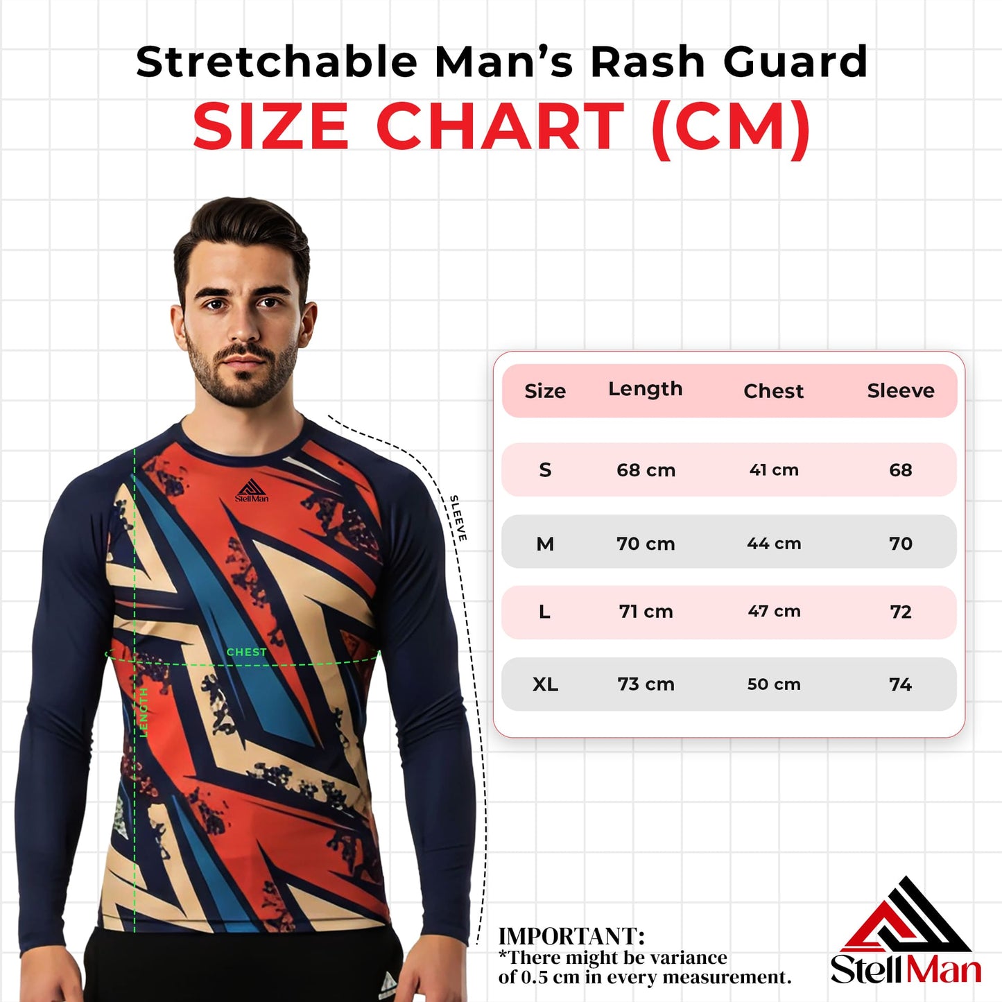StellMan Apex Sublimated Rash Guard – BJJ/MMA Training Shirt