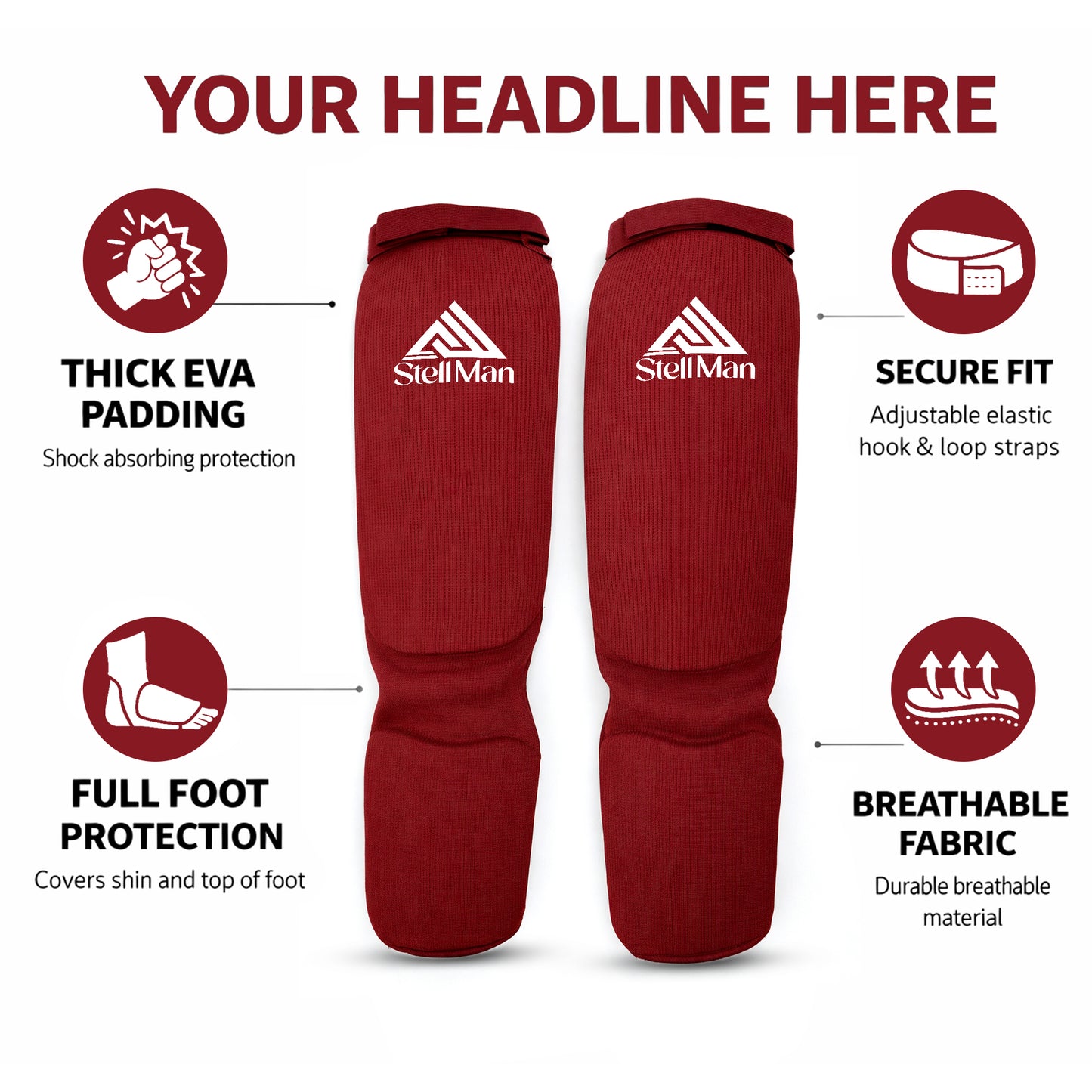 StellMan CrimsonForce Shin & Instep Guards