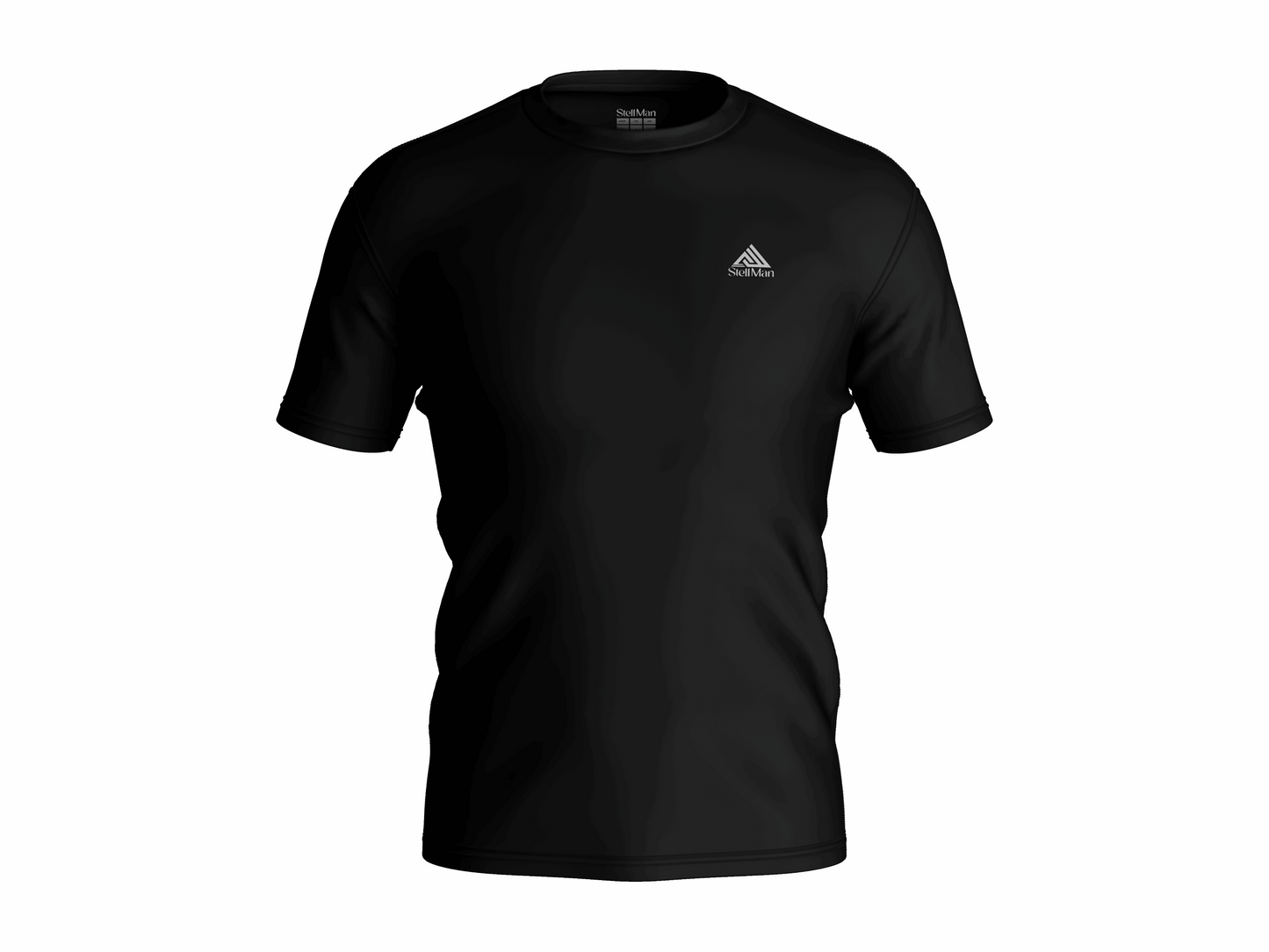 StellMan Noir Men’s Black Base Layer T-Shirt