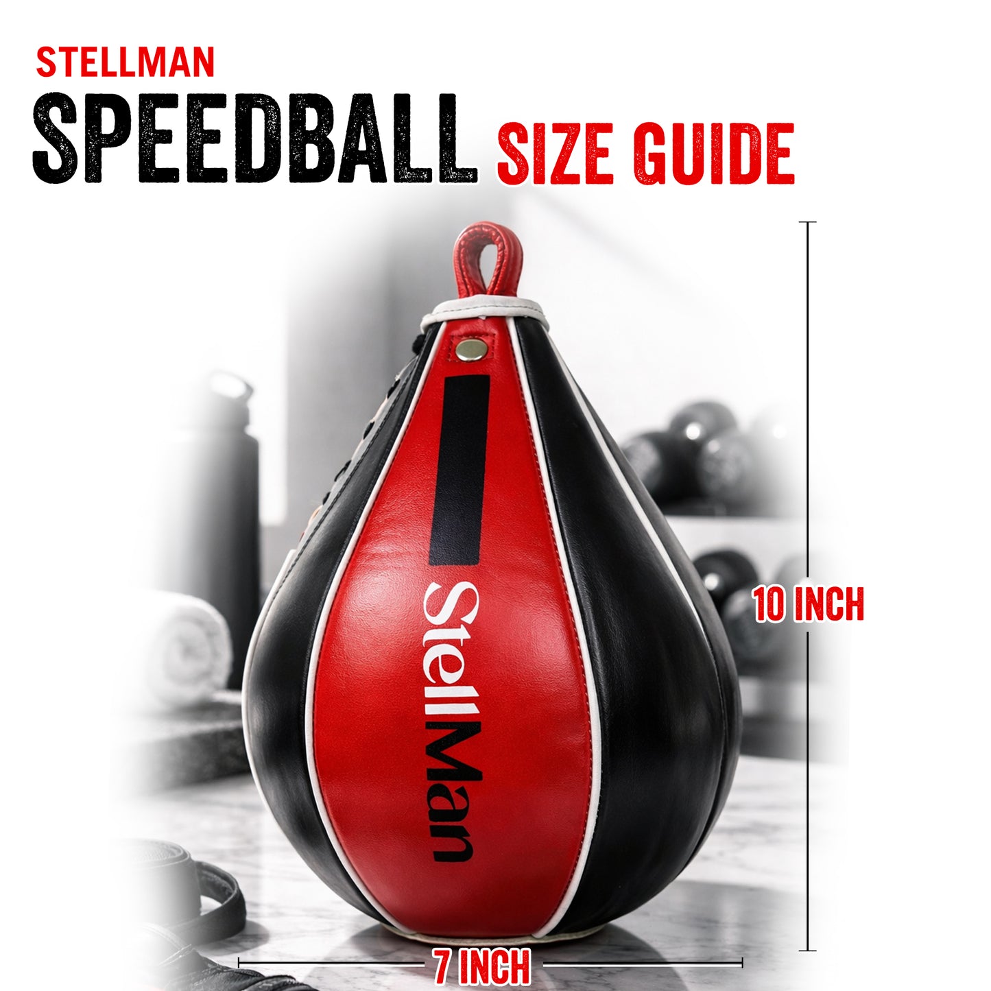 StellMan TempoStrike Boxing Speed Bag - Red Edition