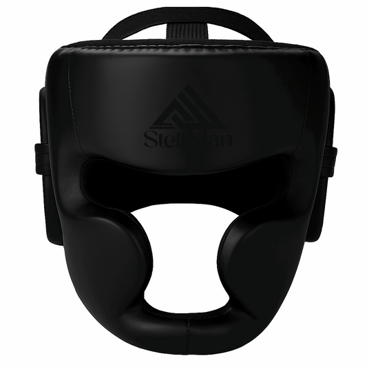 Stellman Phantom Strike Karate Headgear Black– Lightweight Sparring Helmet