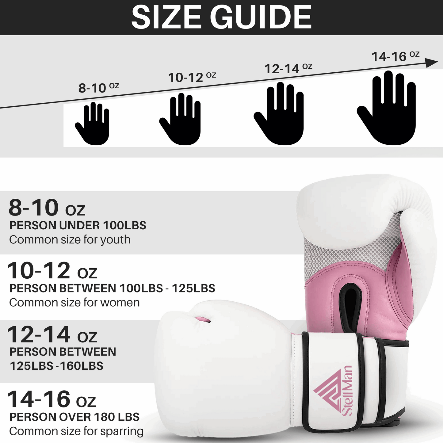 Stellman Winning Grappling Gloves-White/Pink