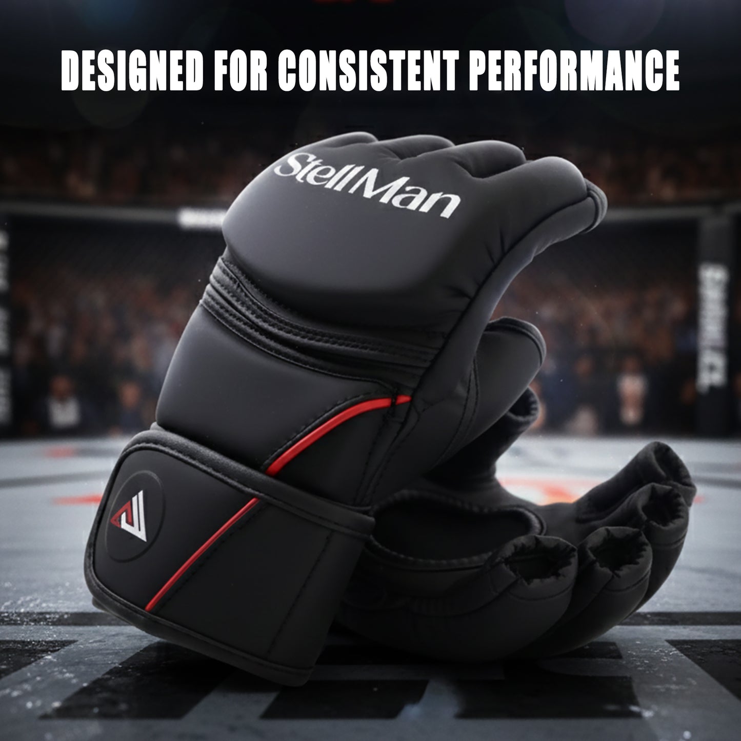 StellMan Grapplex MMA Gloves - Black