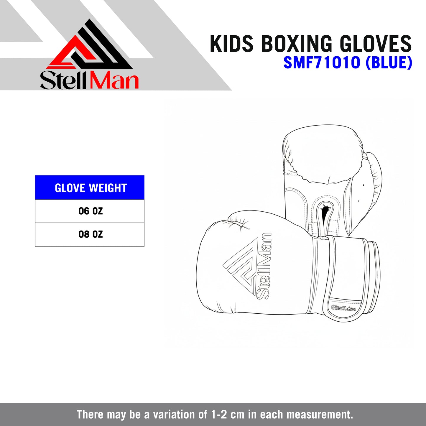 StellMan Junior Pro Boxing Gloves – Blue Edition