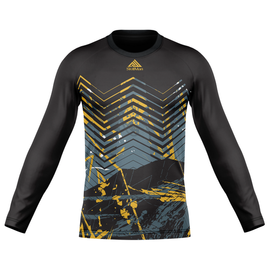 StellMan Vector Rash Guard – Geometric MMA Training Top