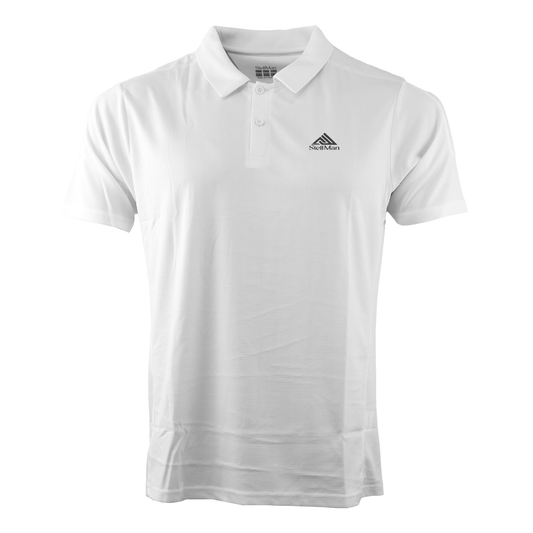 Stellman ActiveMesh Polo – White | Breathable Performance Fit