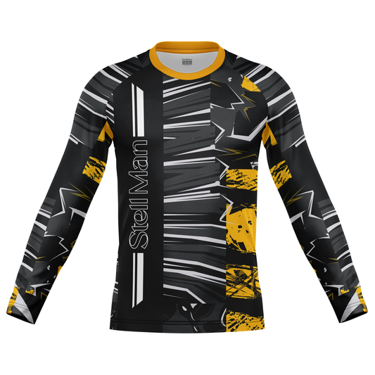 StellMan Volt Sublimated Rash Guard – Compression Shirt for BJJ/MMA