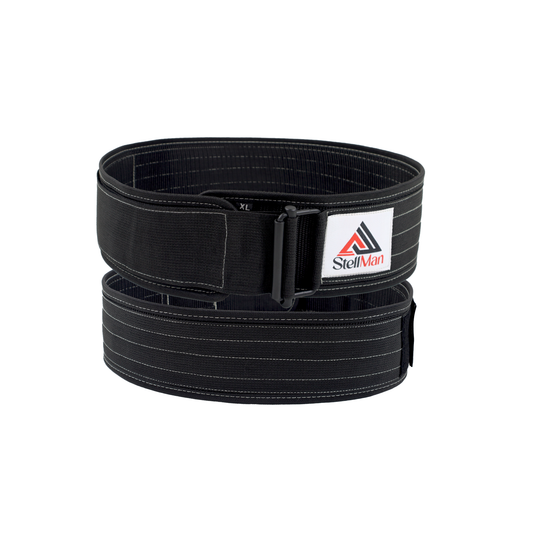 Stellman CoreLock Pro Weight Lifting Neoprene Belt - Black Strips