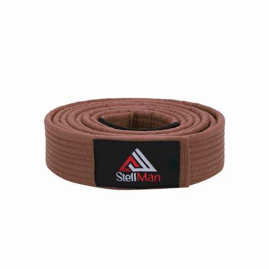 StellMan CombatTier Karate Belt – Adult Brown Rank
