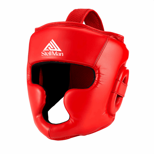 Stellman Warrior Pro Kids Sparring Headgear – Red Edition for Youth Training