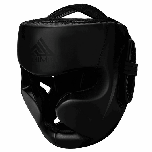 Stellman Phantom Strike Karate Headgear Black– Lightweight Sparring Helmet