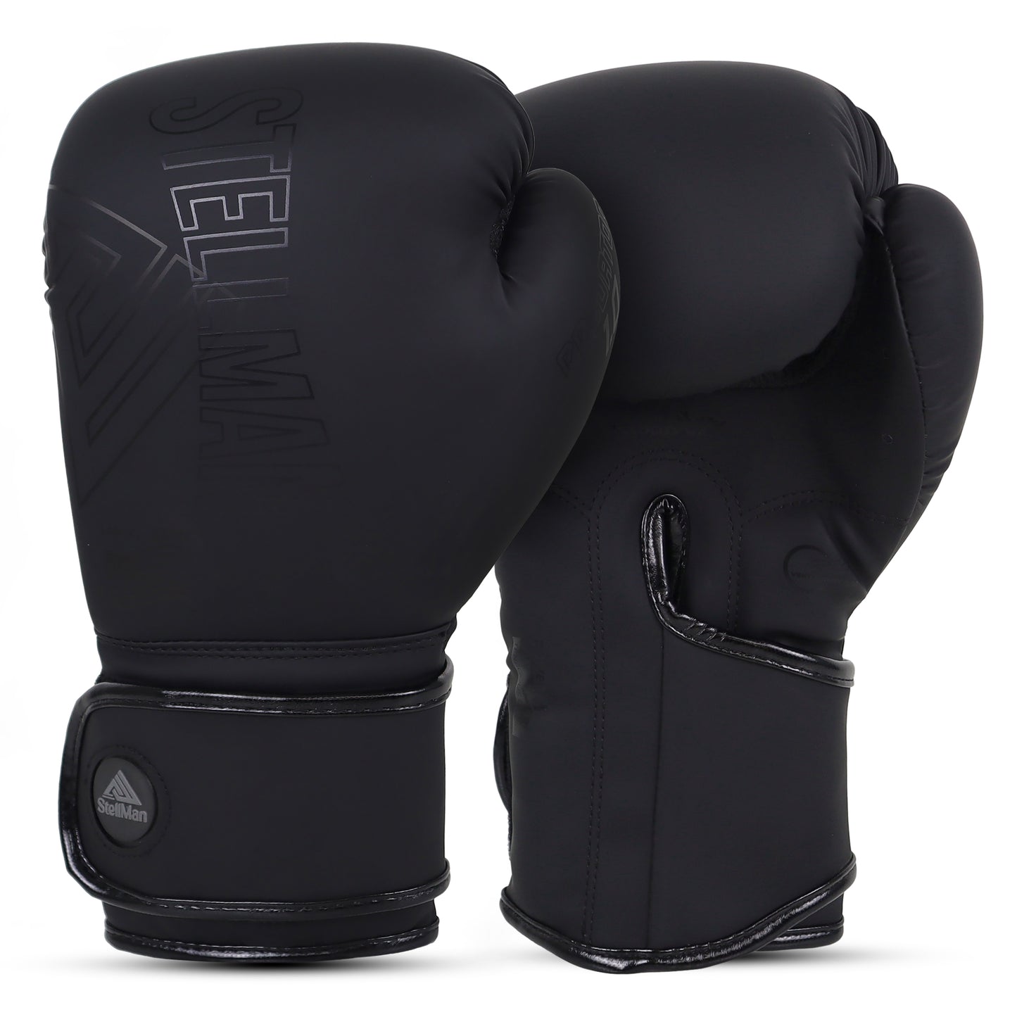 StellMan Shadow Pro Boxing Gloves – Matte Black Edition