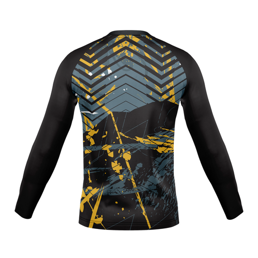StellMan Vector Rash Guard – Geometric MMA Training Top