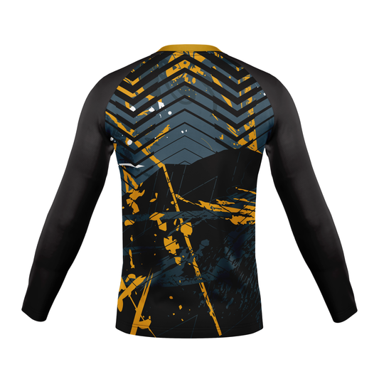 StellMan Vector Rash Guard – Geometric MMA Training Top