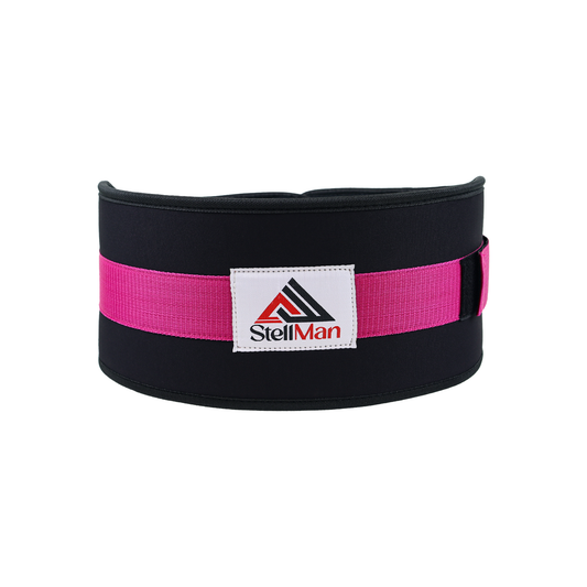 Stellman RecoilDefend Newprene Weight Lifting Belt - Black/Pink