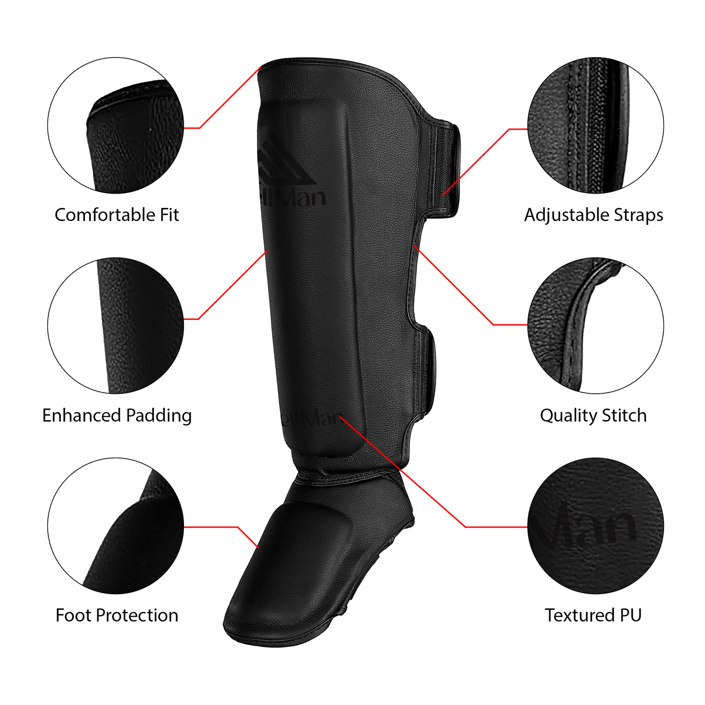 Stellman DojoCore Karate Shin Guards | Flexible Sparring Support
