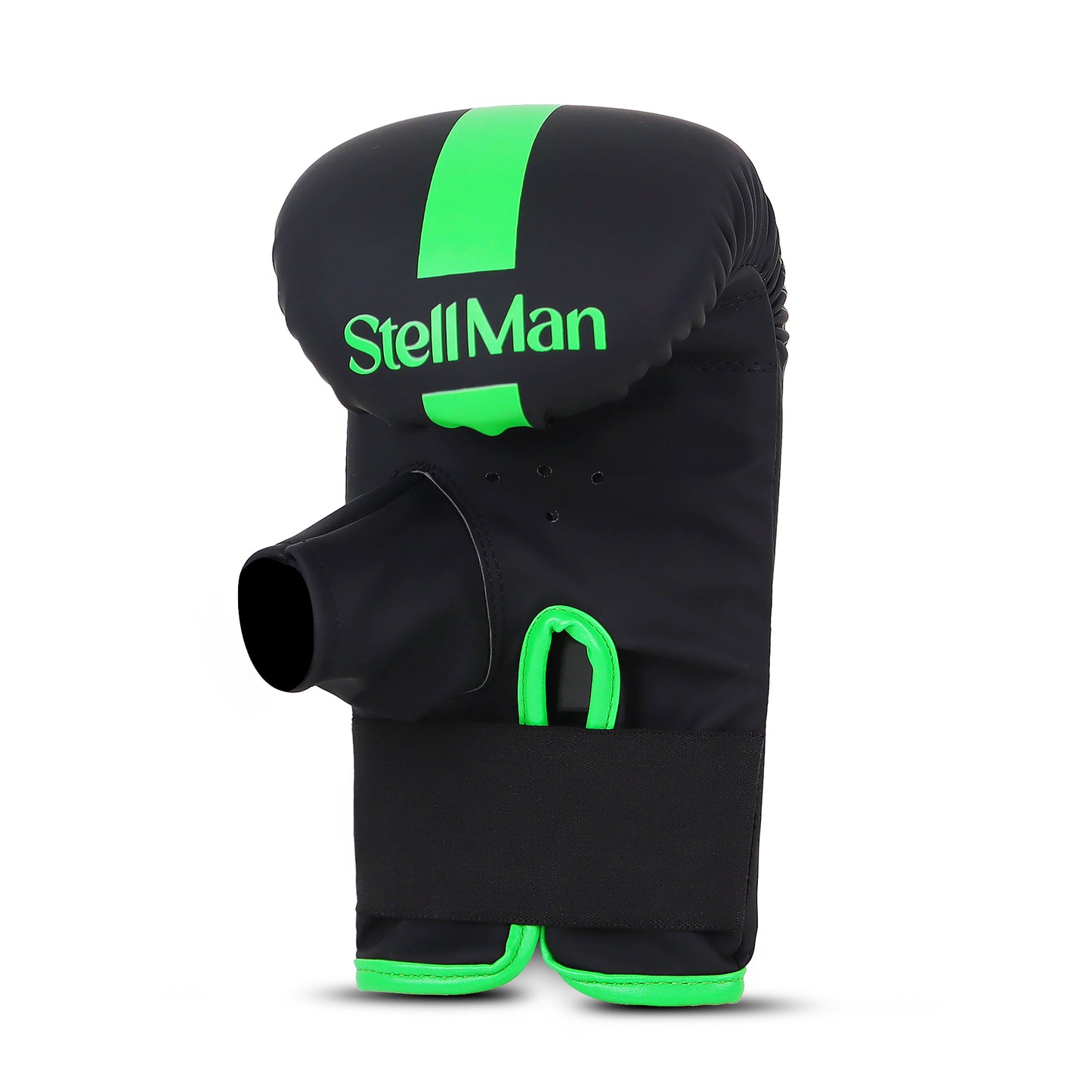 StellMan StrikePro Boxing Bag Mitts – Black / Neon Green