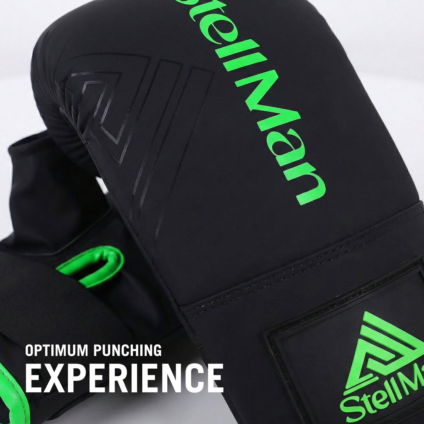 StellMan StrikePro Boxing Bag Mitts – Black / Neon Green