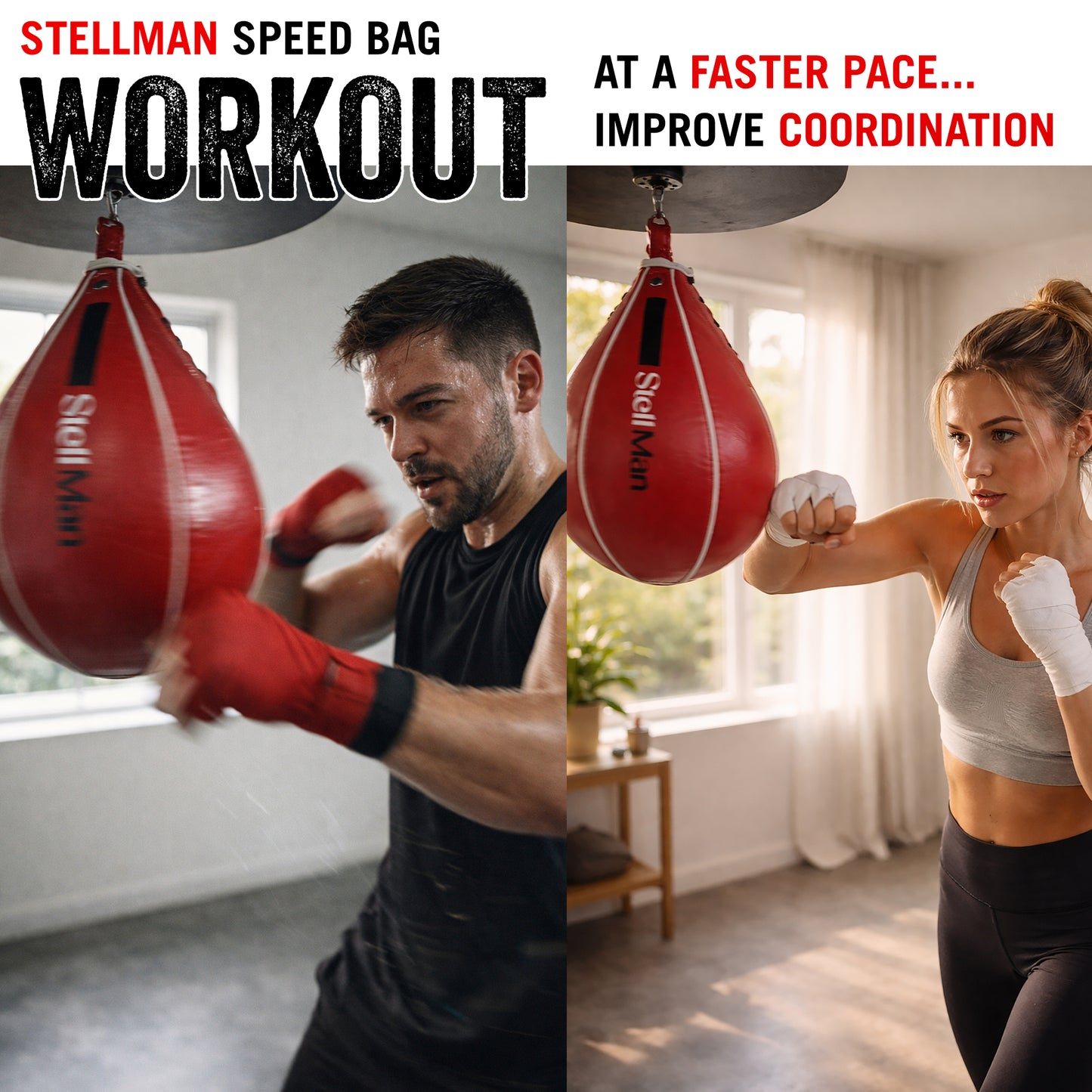 StellMan SwiftDrop Boxing Speed Ball - Classic Teardrop Design