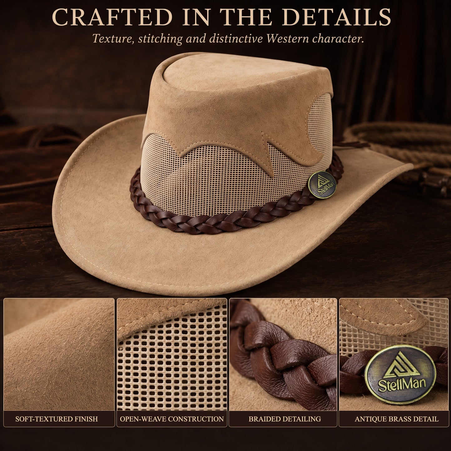 StellMan DuneEdge Leather Hat