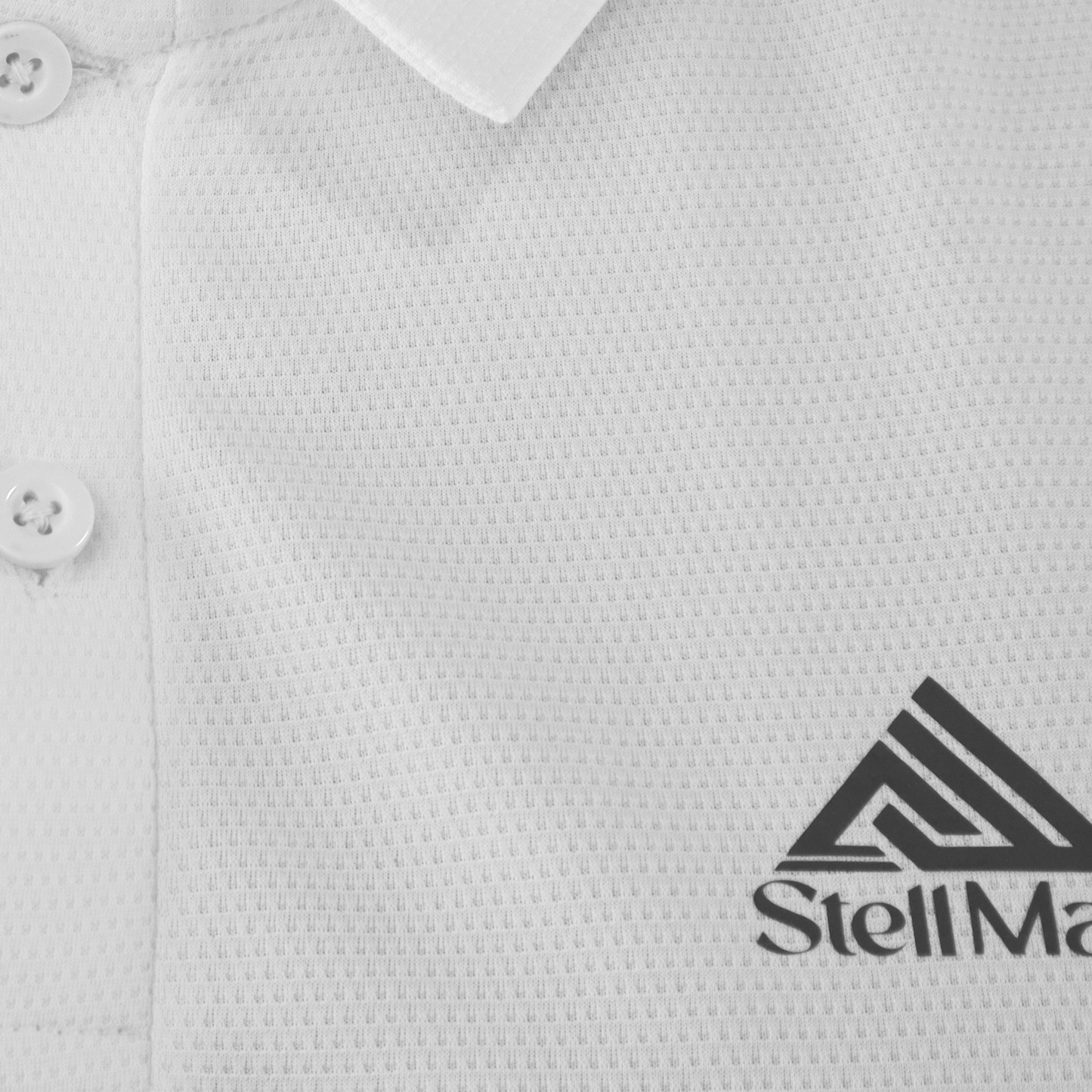 Stellman ActiveMesh Polo – White | Breathable Performance Fit