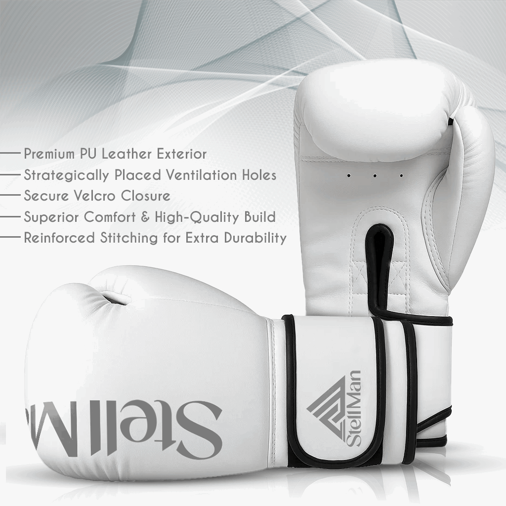 Stellman Lightning Strike White Grappling Gloves
