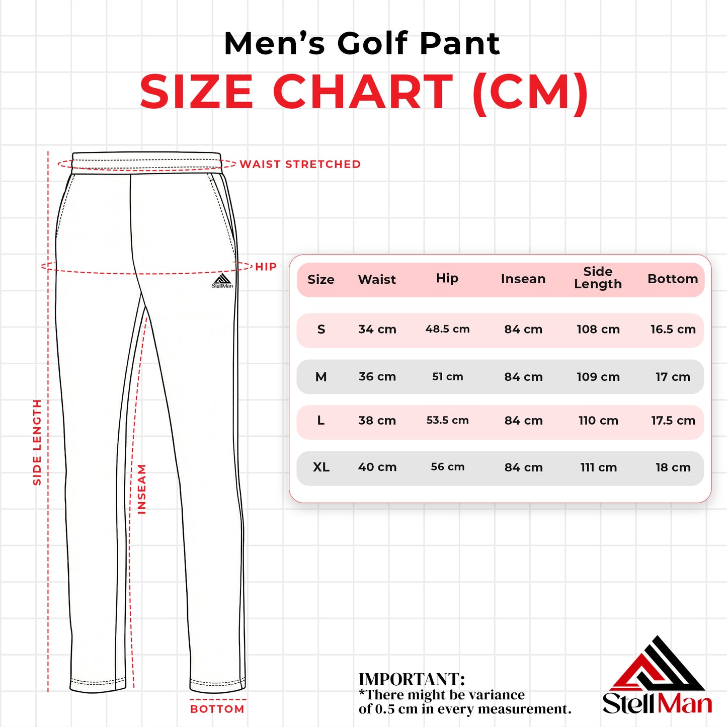 StellMan DriveFlex Men’s Performance Golf Pants