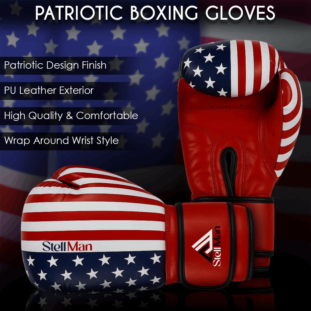 Stellman Gladiator Grappling Gloves-US Flag