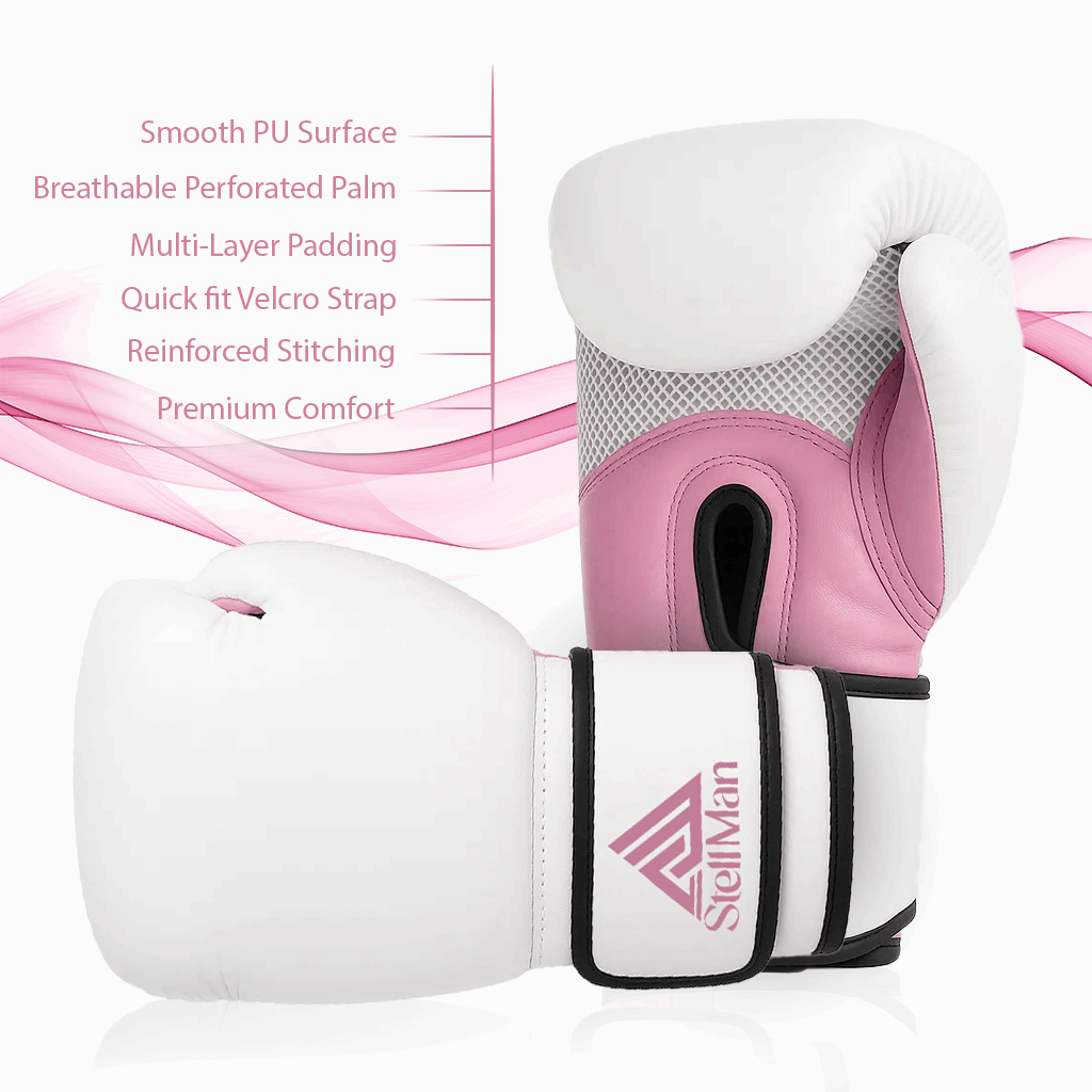 Stellman Winning Grappling Gloves-White/Pink