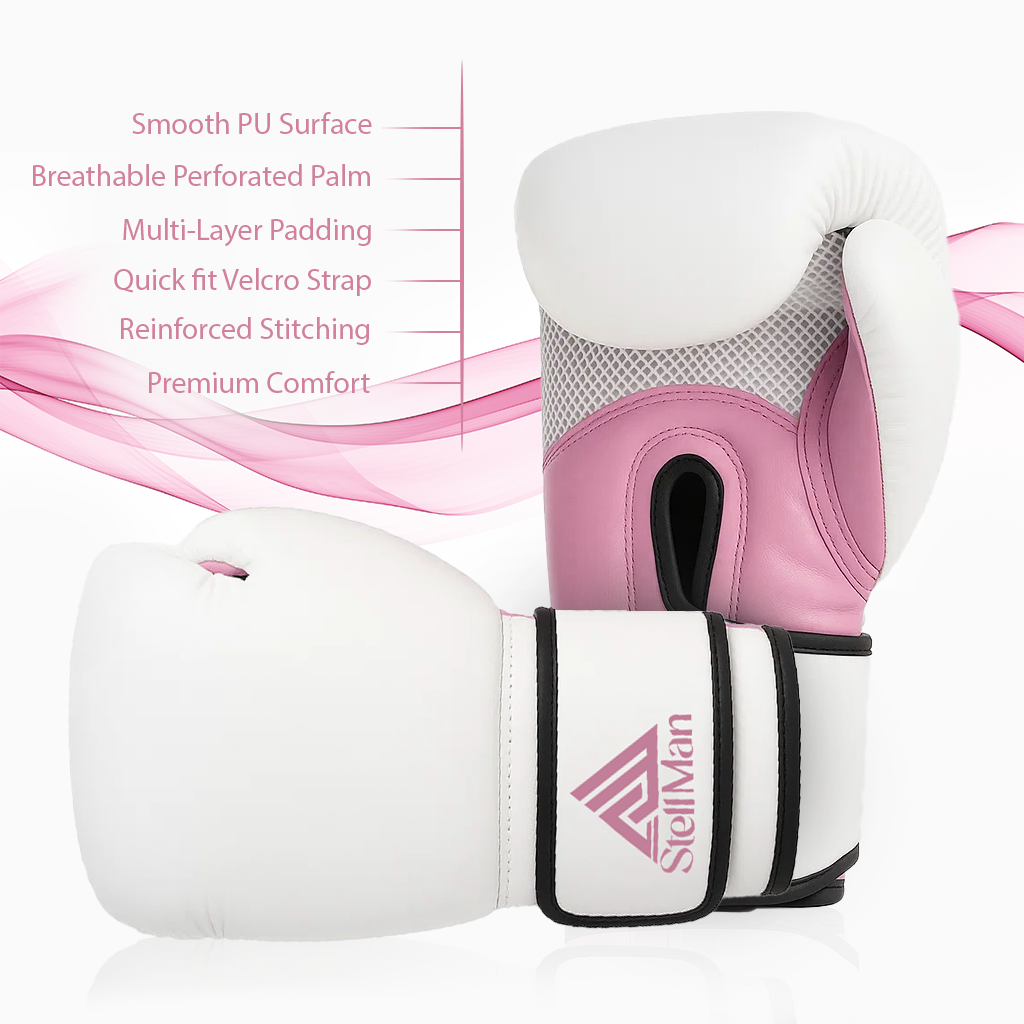 Stellman Winning Grappling Gloves-White/Pink