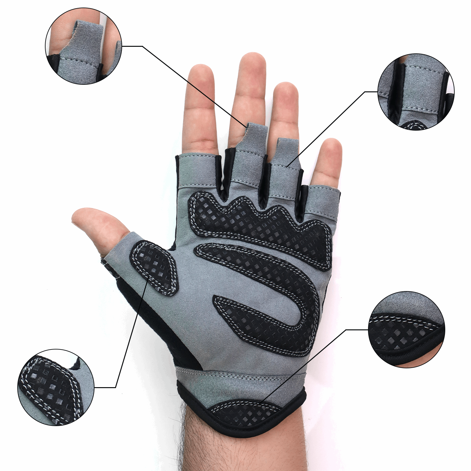 Stellman Road Cycling Gloves – Padded Palm, Non-Slip Grip