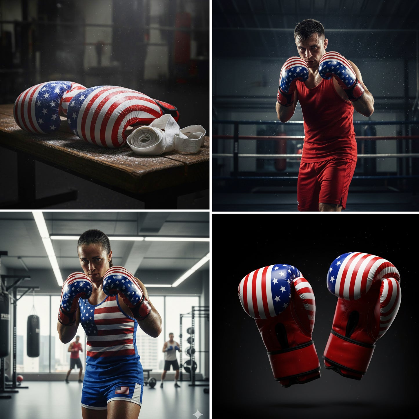 StellMan LibertyStrike Pro Boxing Gloves – USA Flag