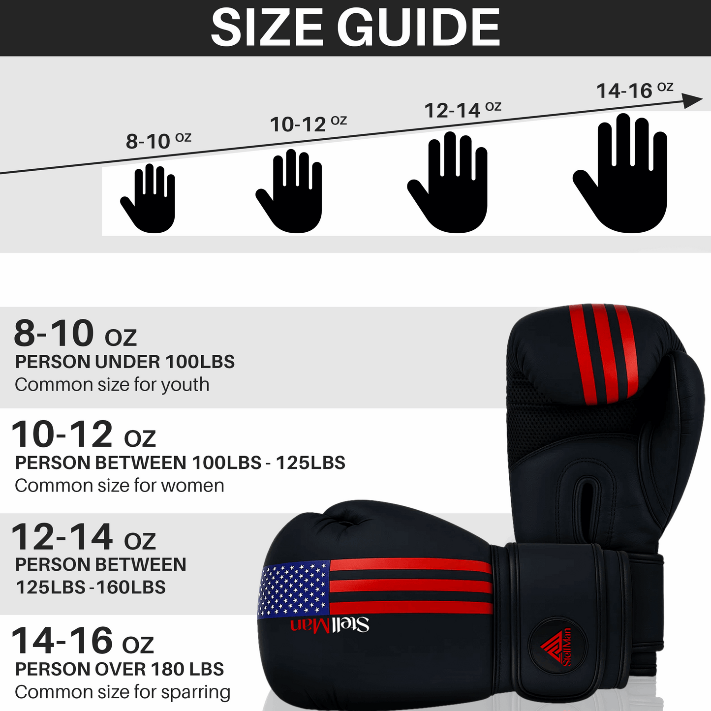 Stellman Contender Xt Grappling Gloves-Black/Red Flag