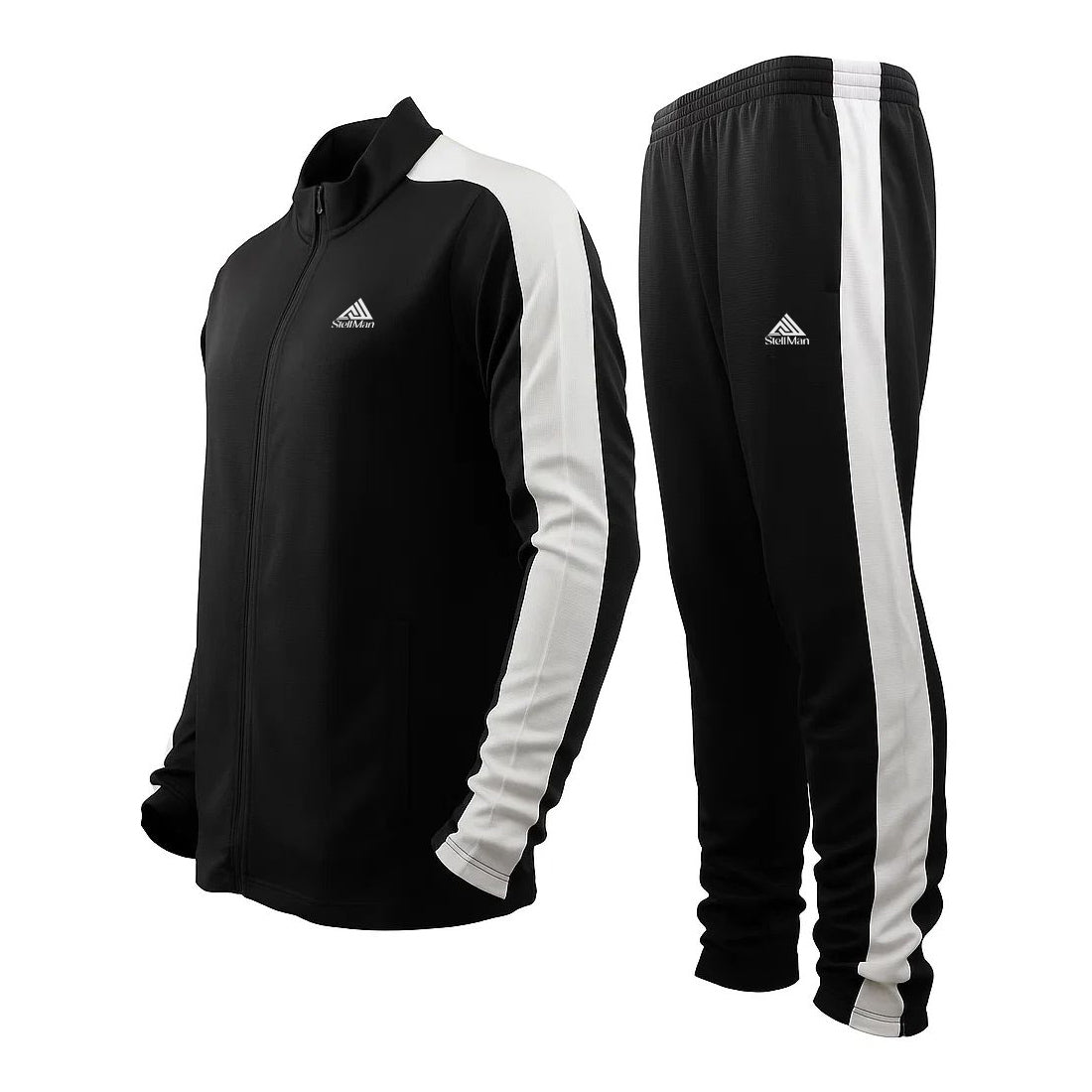 Men's Full Zip-Up Hoodie Tracksuit Set - Gym 2 Piece Outfit