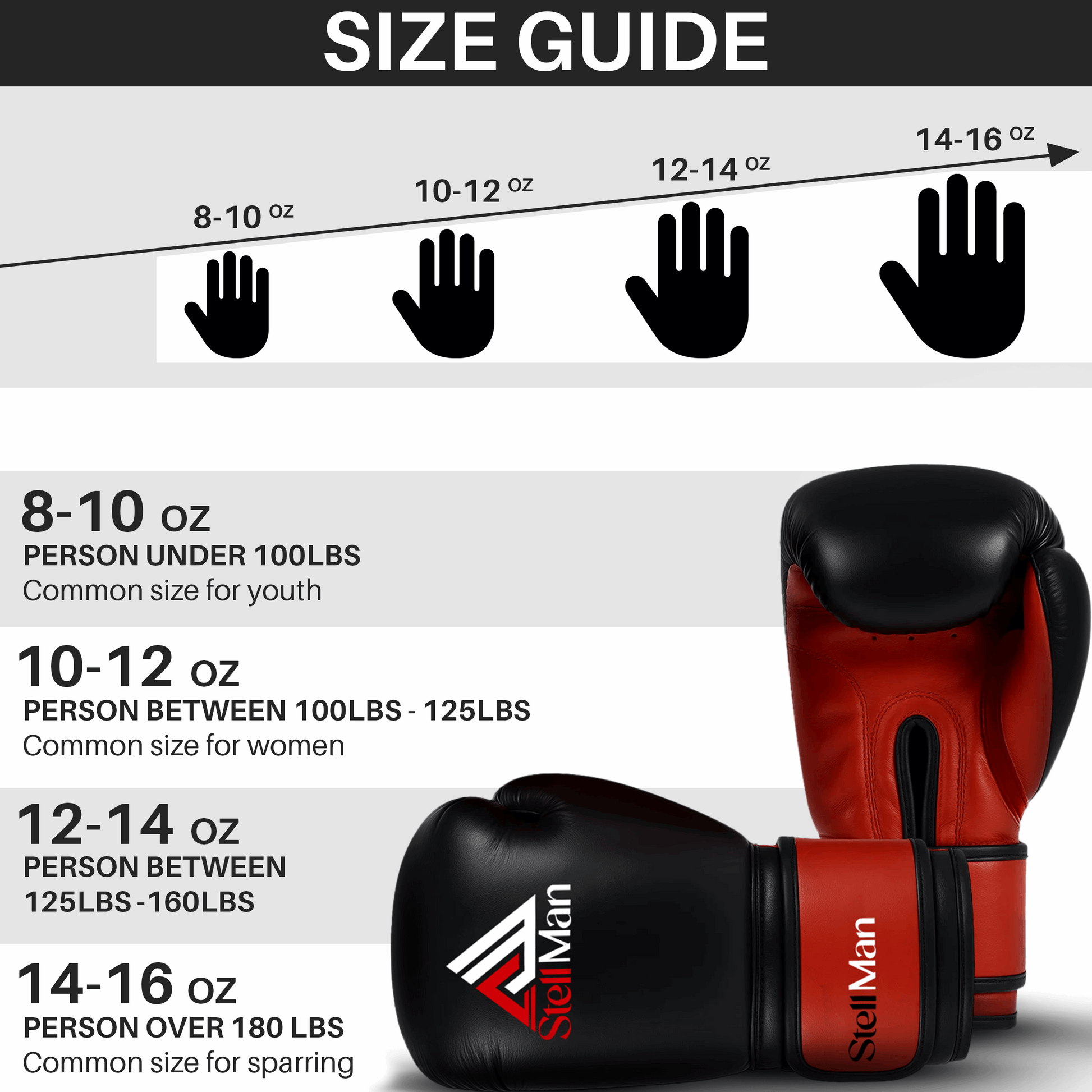 Stellman Mexican Grappling Gloves-Black/Red