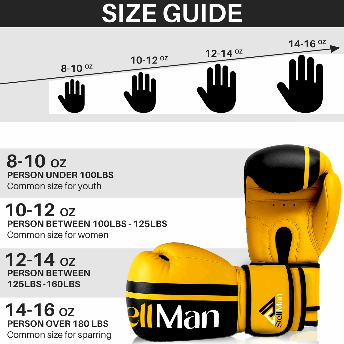 Stellman Legend Grappling Gloves-Yellow