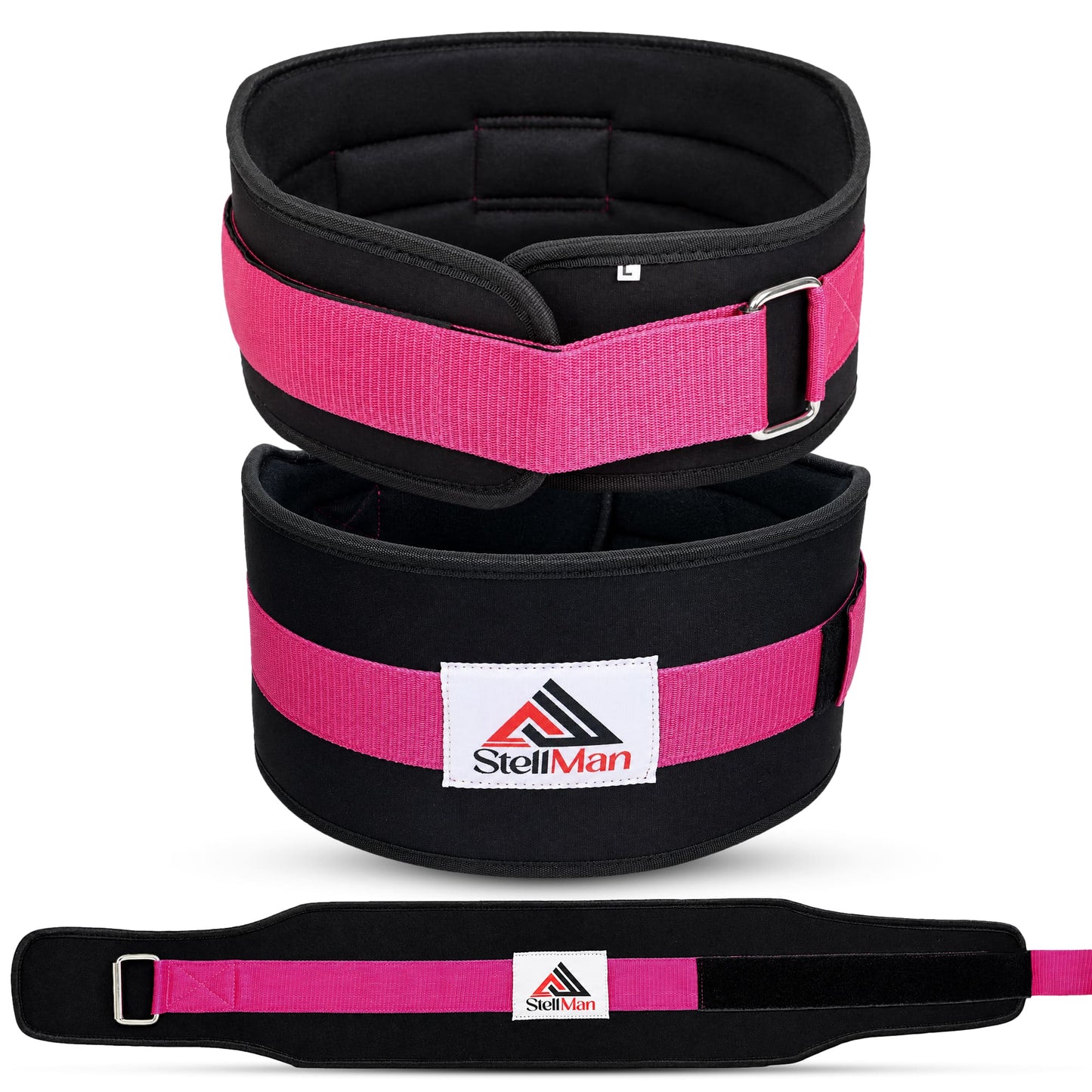 Stellman RecoilDefend Neoprene Weight Lifting Belt - Black/Pink