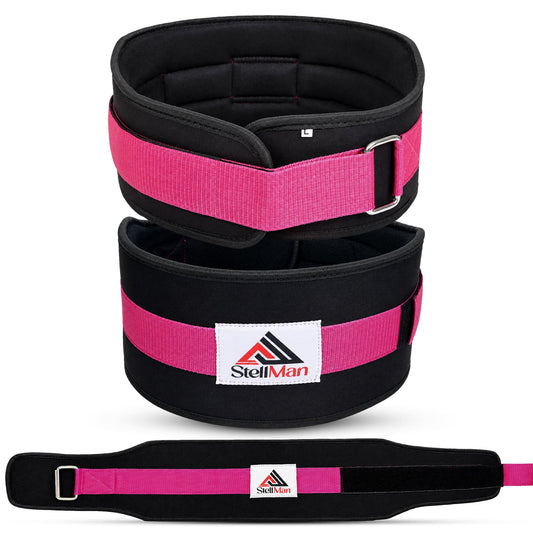 Stellman RecoilDefend Neoprene Weight Lifting Belt - Black/Pink