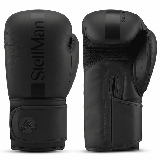 Stellman Contender 2.0 Boxing Gloves-Black/Black