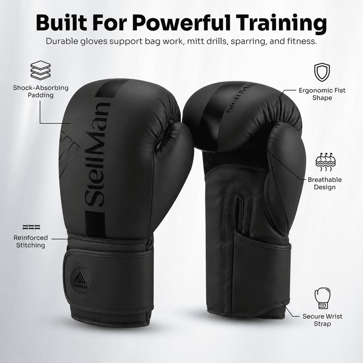 Contender Black  Boxing Gloves 2.0 