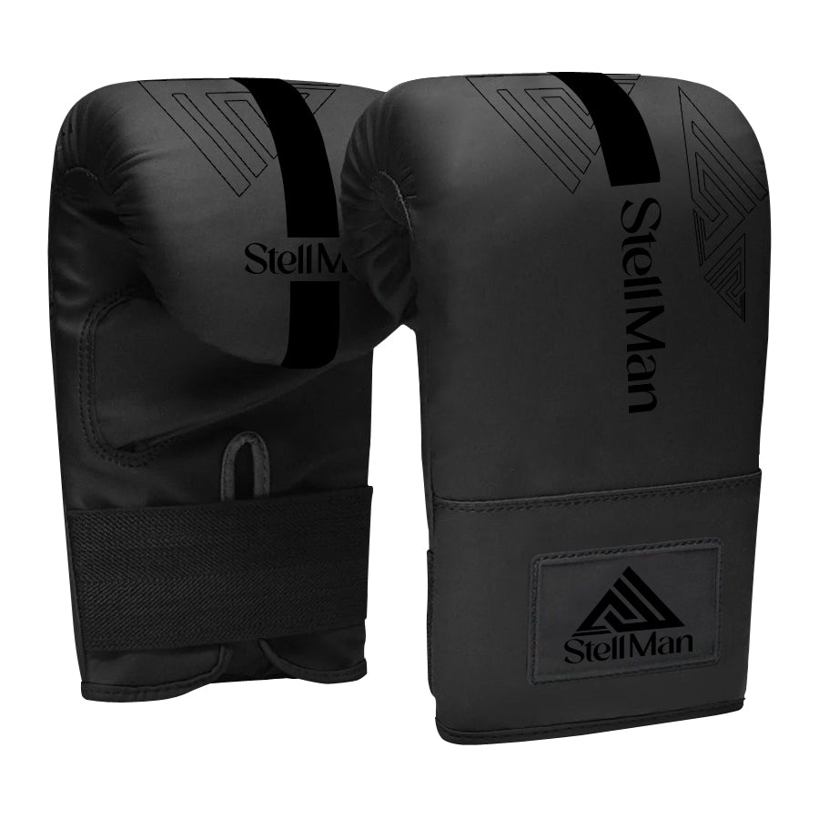 Stellman Pro Impact Boxing Bag Mitts - Black