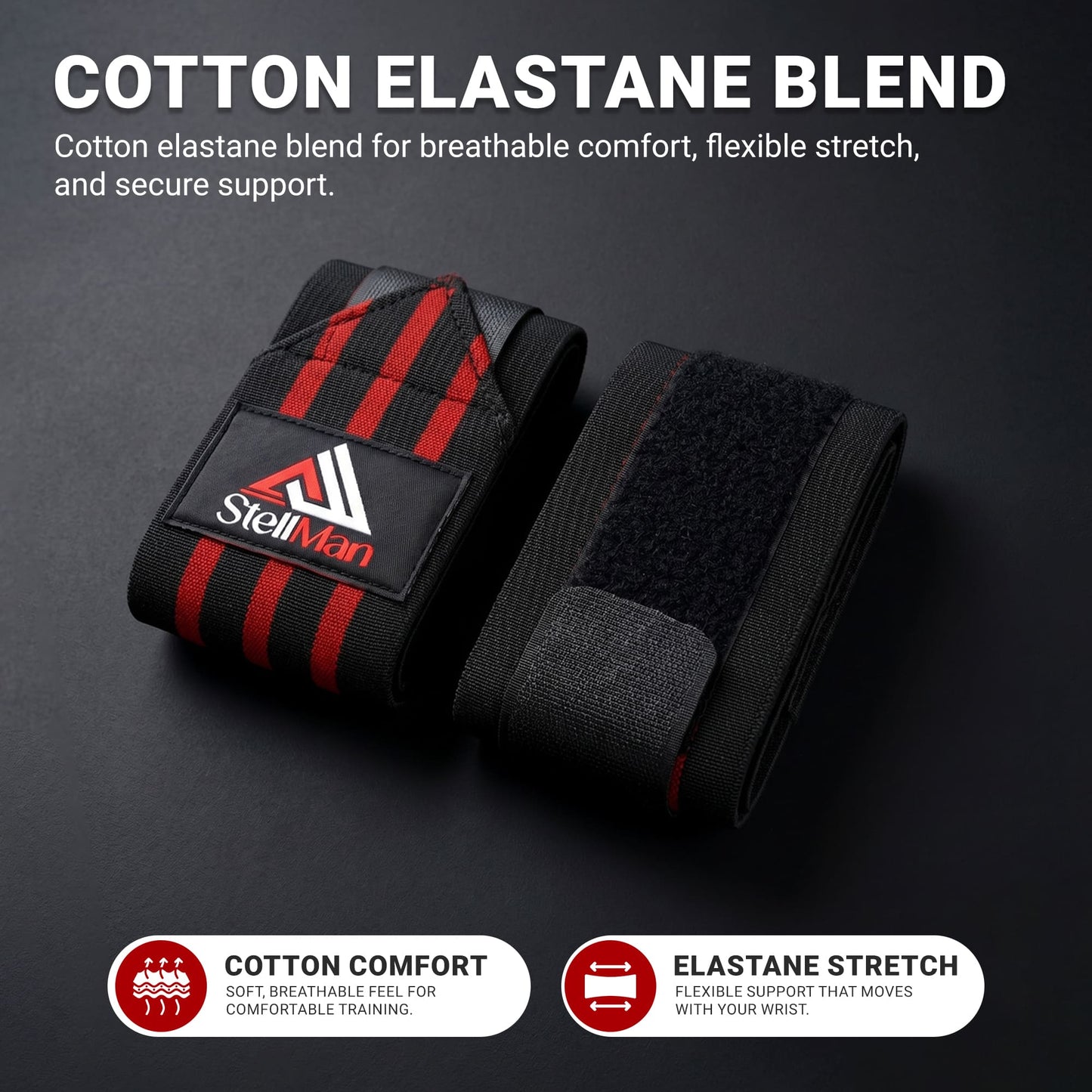 Stellman GripLock Pro Weight Lifting Wrist Wraps