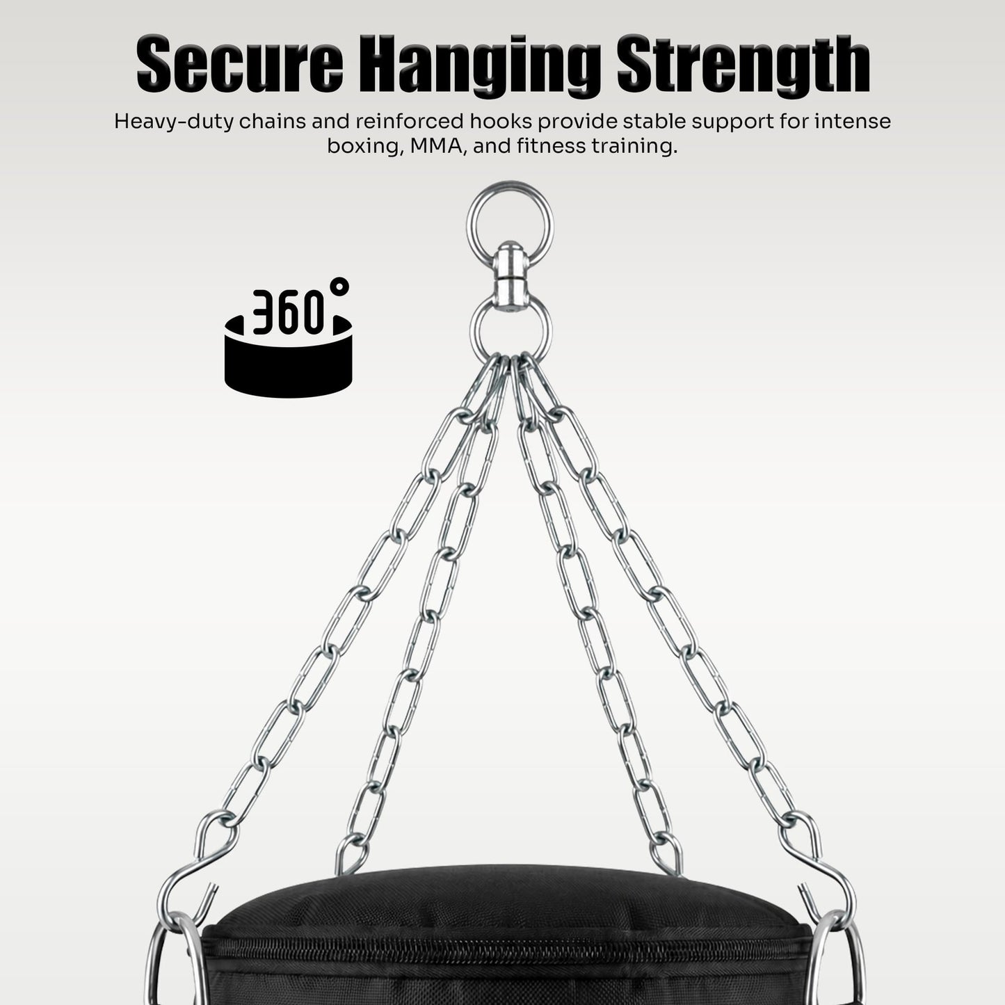 Stellman Heavy-Duty MMA Hanging Punching Bag – Black | Built for Intense Training